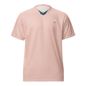 light pink match point pickleball shirt performance apparel athletic top phenom logo front view