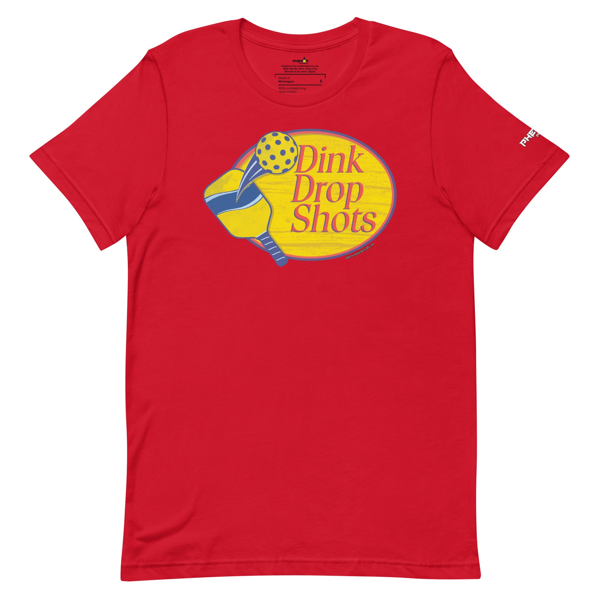 red dink drop shots pickleball apparel shirt bass pro shops inspired front view