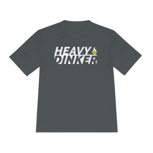 dark gray heavy dinker men's athletic pickleball apparel shirt front view