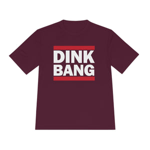 dark maroon burgundy dink bang run dmc performance athletic pickleball shirt apparel front view