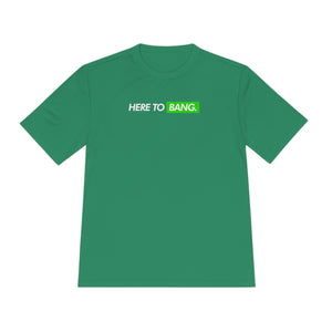 kelly green here to bang men's athletic pickleball apparel shirt front view