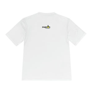 white big dink energy pickleball athletic performance shirt apparel phenom logo back view