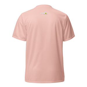 light pink match point pickleball shirt performance apparel athletic top phenom logo back view