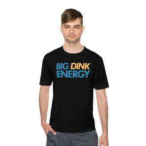 man wearing black big dink energy pickleball athletic performance shirt apparel
