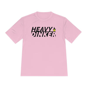 light pink heavy dinker men's athletic pickleball apparel shirt front view