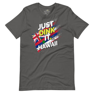 dark gray just dink it hawaii kauai pickleball shirt performance apparel athletic top front view