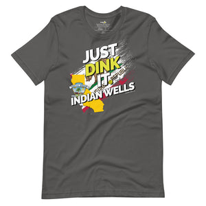 dark gray just dink it indian wells pickleball shirt performance apparel athletic top front view