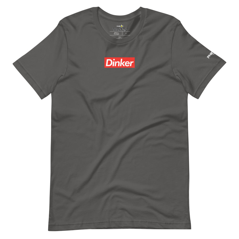 dark gray dinker pickleball shirt apparel supreme inspired front view