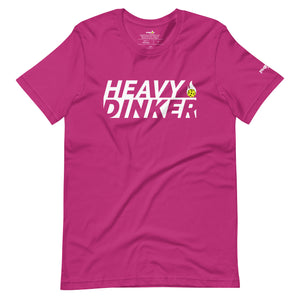 magenta hot pink heavy dinker pickleball shirt apparel front view