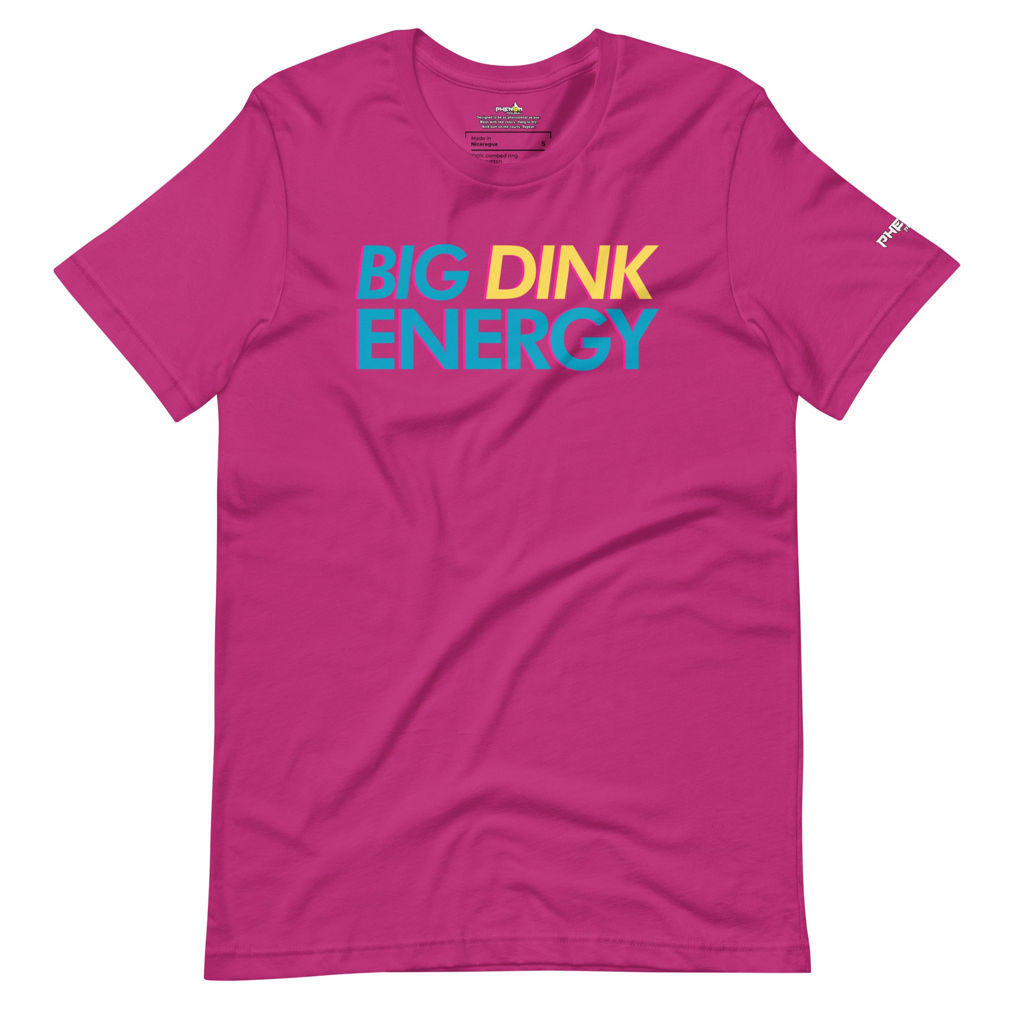 magenta hot pink big dink energy pickleball apparel shirt front view