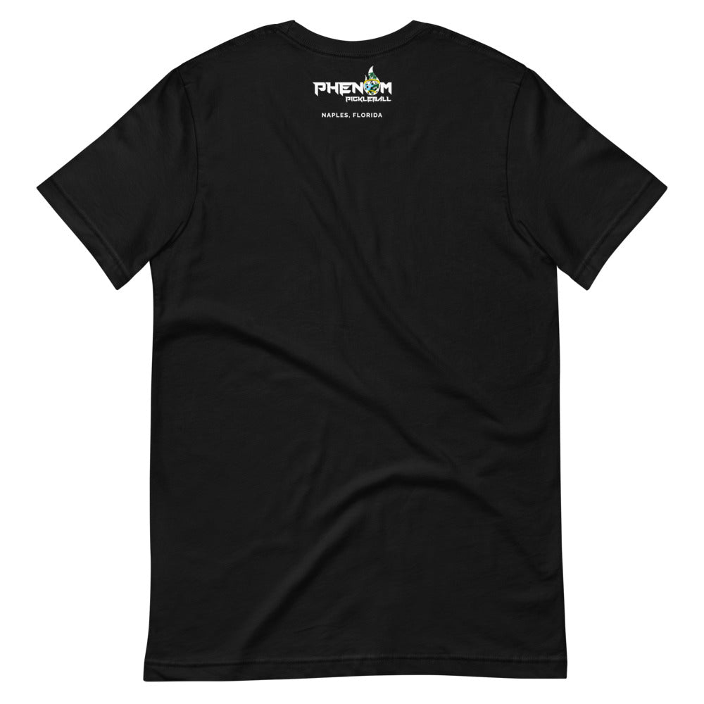 black just dink it naples florida pickleball shirt performance apparel athletic top phenom logo back view