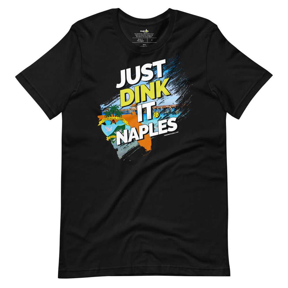 black just dink it naples florida pickleball shirt performance apparel athletic top front view