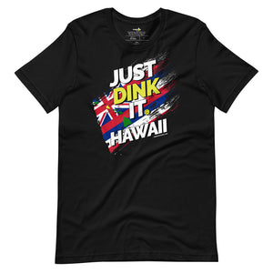 black just dink it hawaii oahu pickleball shirt performance apparel athletic top front view