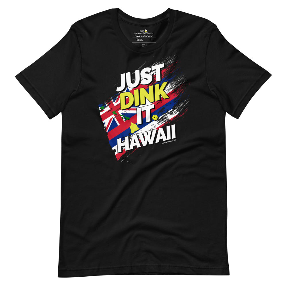 black just dink it hawaii big island pickleball shirt performance apparel athletic top front view