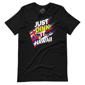 black just dink it hawaii big island pickleball shirt performance apparel athletic top front view