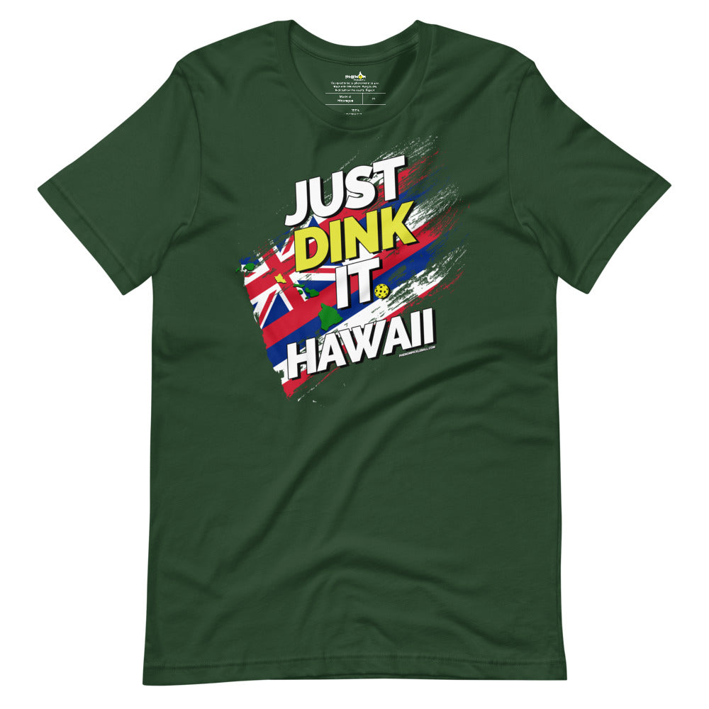 forest green just dink it hawaii oahu pickleball shirt performance apparel athletic top front view