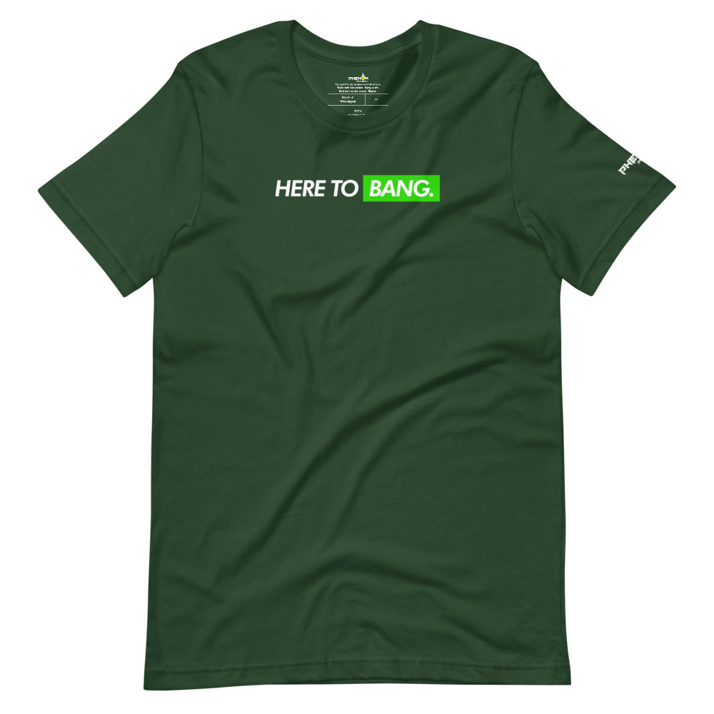 forest green here to bang pickleball apparel shirt front view
