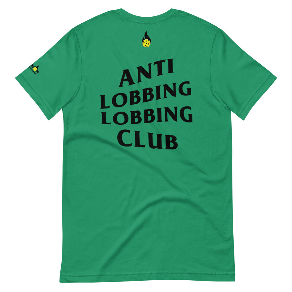 anti lobbing lobbing club pickleball apparel shirt kelly green back