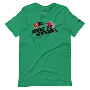 kelly green drive to survive pickleball shirt apparel front view