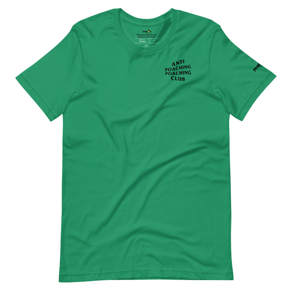 anti poaching poaching club pickleball apparel shirt kelly green front view