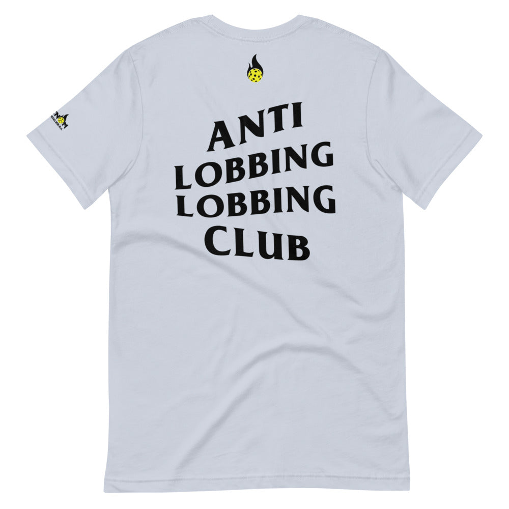 anti lobbing lobbing club pickleball apparel shirt light blue back