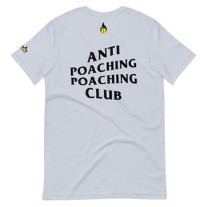 anti poaching poaching club pickleball apparel shirt light blue back view