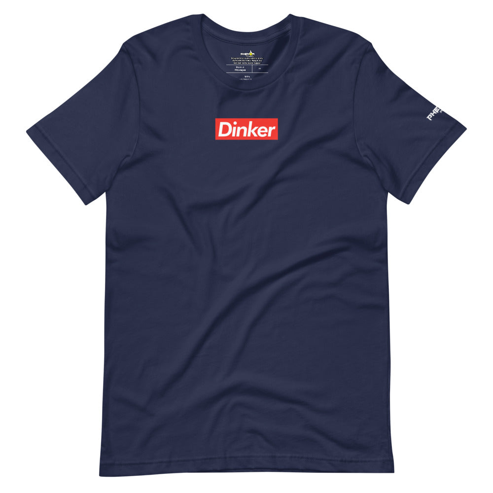 navy blue dinker pickleball shirt apparel supreme inspired front view