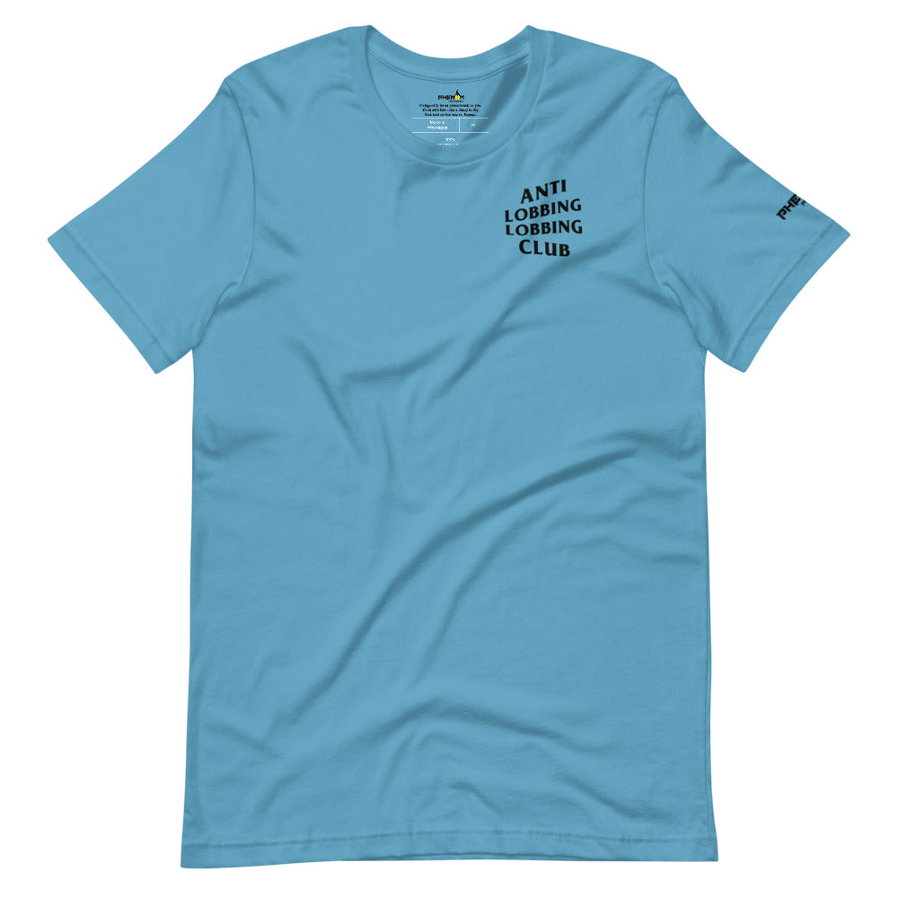 anti lobbing lobbing club pickleball apparel shirt sky blue front
