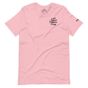 anti lobbing lobbing club pickleball apparel shirt light pink front