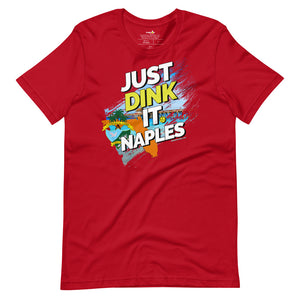 red just dink it naples florida pickleball shirt performance apparel athletic top front view