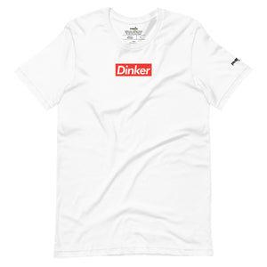 white dinker pickleball shirt apparel supreme inspired front view