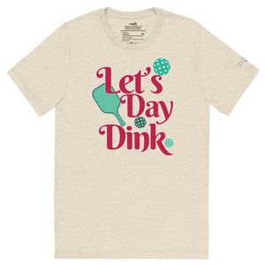heather light cream let's day dink pickleball shirt performance apparel athletic top front view